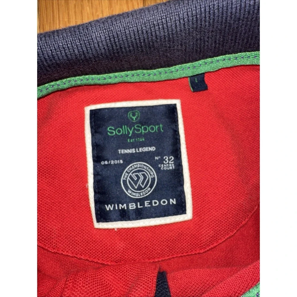 Vintage Allen‎ Solly Men's Rugby Polo shirt Wimbledon Size Large